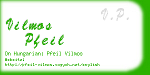 vilmos pfeil business card